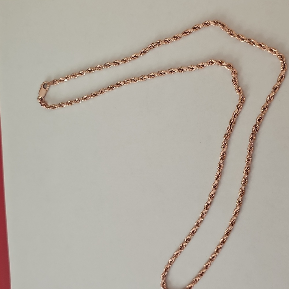 Elegant Rose Gold Rope Chain Necklace